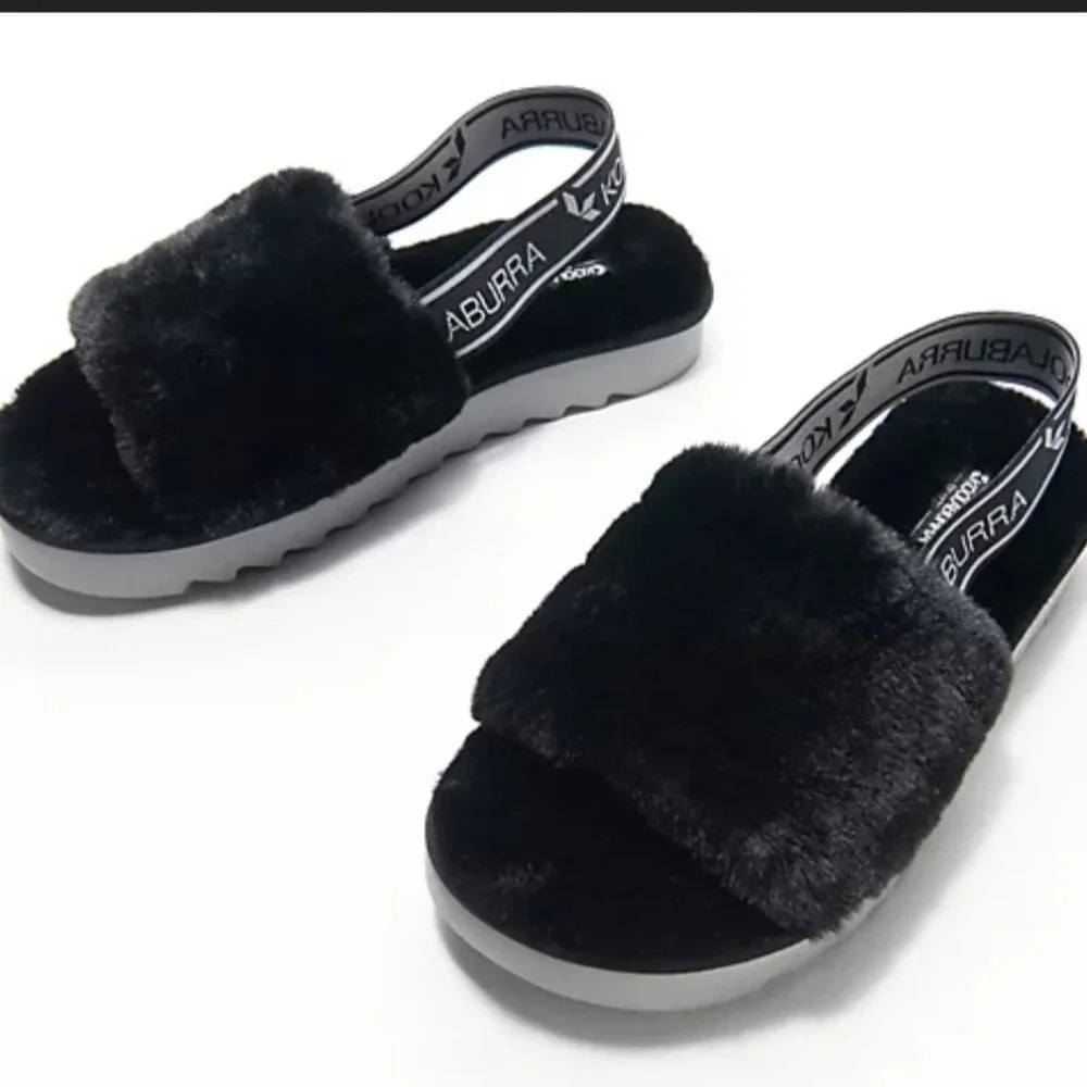 Koolaburra By UGG Fuzz'n II Faux Fur Sandals - Picture 1 of 12
